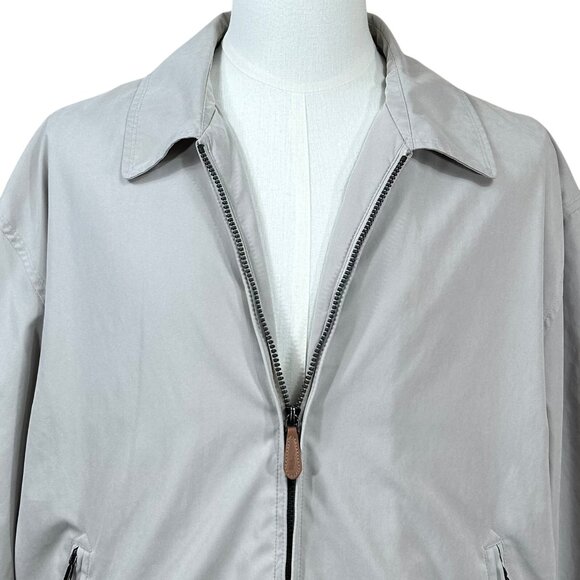 London Fog Gray Golf Microfiber Full Zip 7 Pocket Windbreaker Jacket Size XL - Picture 6 of 15